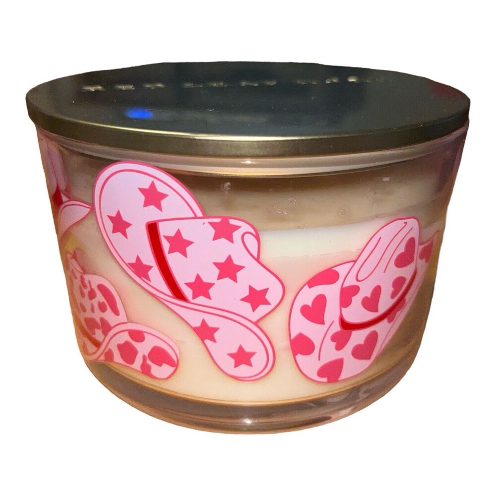 Red Leaf Home Cowgirl Pink Hats MIDNIGHT CACTUS Candle 3 Wick 16.5 oz NEW